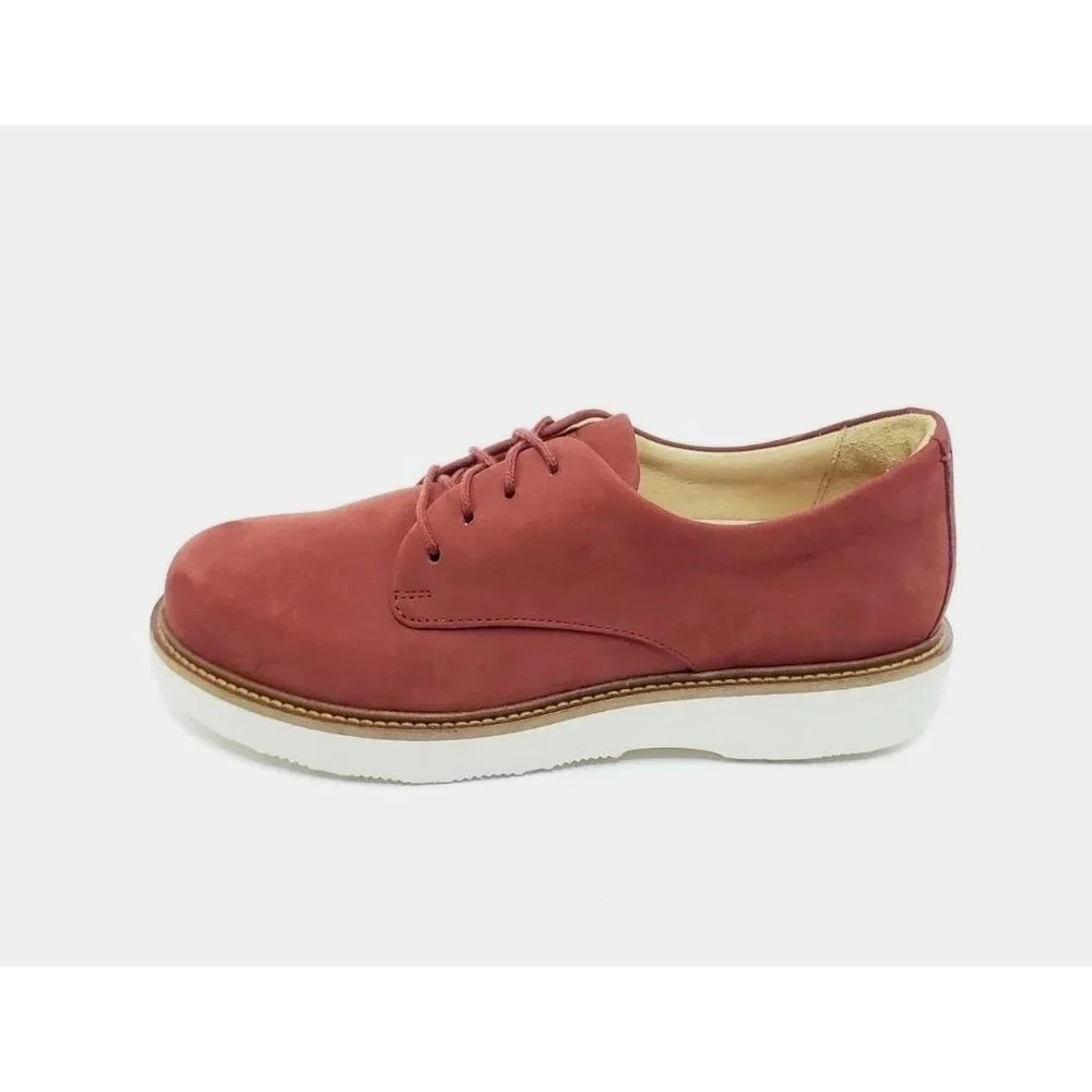 Samuel Hubbard Free Nubuck Oxford Rust Leather Lace-Up Vibram Sole Womens Size 8